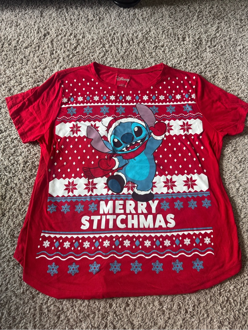Disney “Merry Stitchmas" Red Holiday Tee